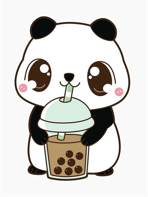 Boba Panda With Classic Milk Tea | Doodles carini, Disegni kawaii, Scarabocchi kawaii