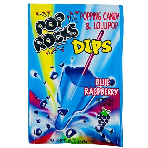 Pop Rocks Dips Sour Blue Raspberry Popping Candy - 18g – Candy Funhouse CA