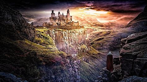 Kingdom, mountain, komdel, castle, background, HD wallpaper | Peakpx