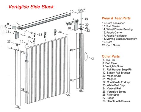 Diagrams for Window Coverings Blinds Parts