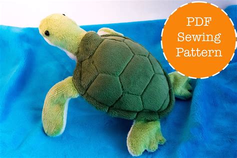 Sea Turtle Plush Pattern Stuffed Animal Plushie Plushy Sewing PDF ...