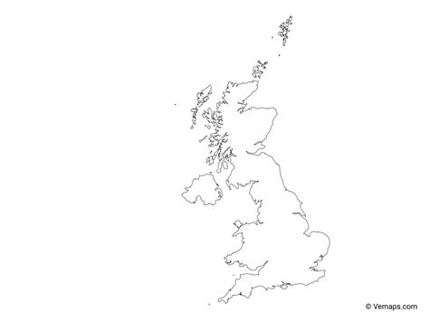 Outline Map Of The United Kingdom Free Vector Maps | Sexiz Pix