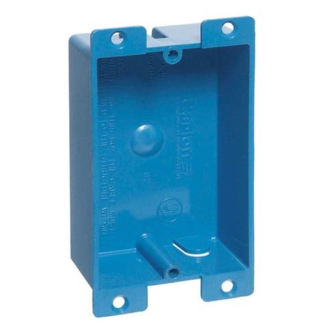 Carlon Blue PVC 1-Gang 8 cu. in. Flanged Shallow Old Work Electrical Outlet Box B108R-UPC - The ...