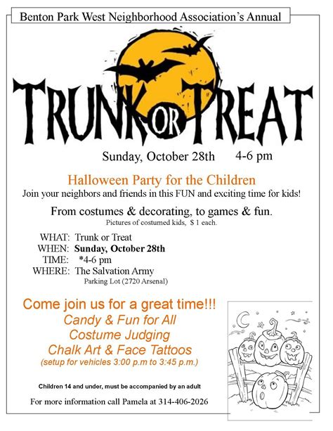 Trunk or Treat (Flyer Layout Idea) | Trunk or treat, Trunks, Church games