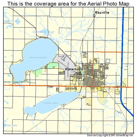 Aerial Photography Map of Watertown, SD South Dakota