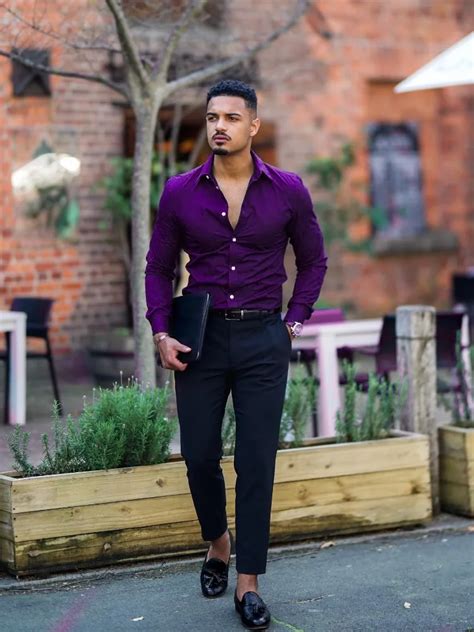 Purple Shirt Matching Pant || Purple Shirt Combination Pants - TiptopGents