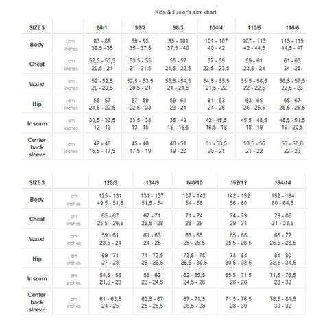 Helly Hansen Size Chart-Team One Newport