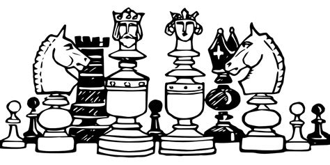 Download Black And White, Chess, Game. Royalty-Free Vector Graphic ...