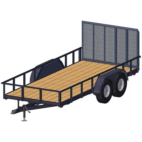 Tandem Axle Trailer Plans – 6'10" x 16' Deck – 7000# or 10,000#