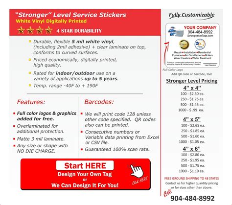 Strong Serial Number Stickers | Barcode Labels | Strong Asset Tags