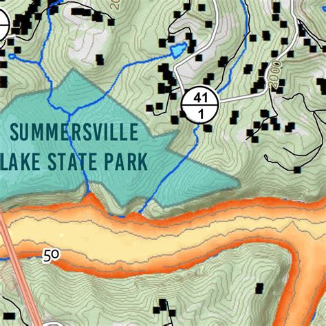 Summersville Lake Fishing Guide (Small) Map by WV Division of Natural Resources | Avenza Maps