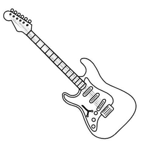 Guitar Drawing Outline at PaintingValley.com | Explore collection of ...