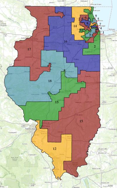 United States Congressional Districts in Illinois, since 2013.tif | Illinois, Districts, Protest ...