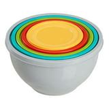 Mainstays 10 Pc Plastic Mixing Bowl Set with Lids (Assorted) - Walmart.com