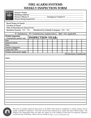 Nfpa Build Monthly Inspection Forms : Nfpa 5 Year Sprinkler Inspection Form - Fill Online ...