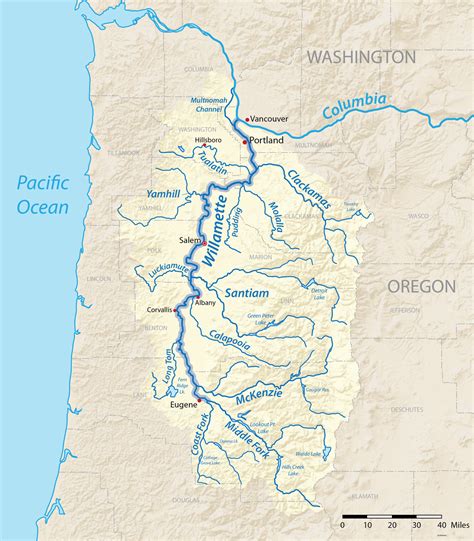 Willamette river map new - Willamette River - Wikipedia | Willamette, River, Power to the people