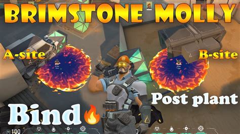 Valorant Top 15 Brimstone Post Plant Molly Lineups for Bind | Brimstone Molly Spots Bind - YouTube