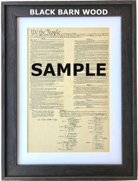 Poster Size Framed Constitution Bill of Rights & Declaration | Etsy