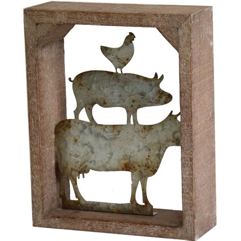 Simply Perfect Rustic Metal And Wood Farm Animals Wall Decor | Atg ...