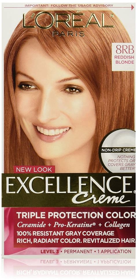 L'Oreal Paris Excellence Créme Permanent Hair Color, 8RB Medium Reddish Blonde 1 ea - Walmart ...