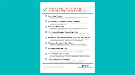 Avoid Sales Tax Surprises: 9 Point Compliance Checklist - Small Business Trends