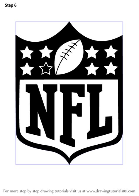 Learn How to Draw NFL Logo (NFL) Step by Step : Drawing Tutorials