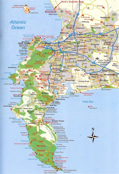 Cape Town map - A map of Cape Town (Western Cape - South Africa)