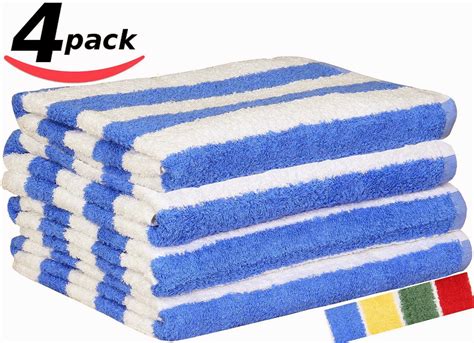 Extra Large Beach Towels Clearance: Utopia 100% Cotton Beach Towel in Cabana Stripe