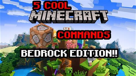 5 Cool Minecraft bedrock edition commands - YouTube