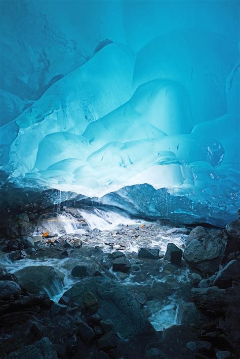 Ice Cave - blue glacier ice cave near Juneau, Alaska | Ice cave, Travel ...