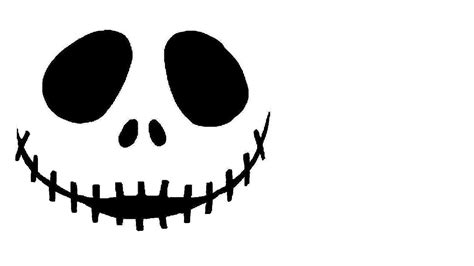 Printable Template Jack Skellington Face