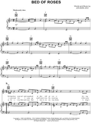 "Bed of Roses" Sheet Music - 8 Arrangements Available Instantly - Musicnotes