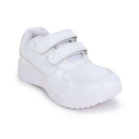 Unisex Velcro Gola School Shoes, White, Leather at Rs 205/pair in New Delhi