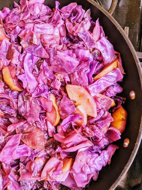 Tender Braised Red Cabbage with Apples and Cider Vinegar - Plants-Rule