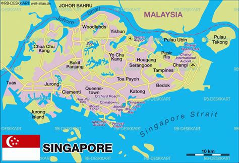 Singapore Map - TravelsFinders.Com