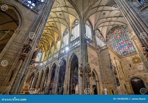 St. Vitus Cathedral Inside of the Prague Castle in Prague, Czech Republic Editorial Image ...