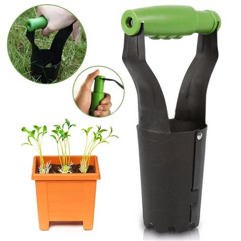 Iron Garden Plants Seedling Transplant Tools 23cm Handheld Transplanter Seedlings Gardening Tool ...