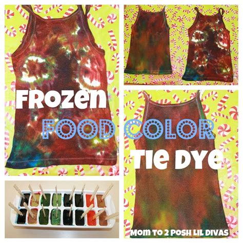 Homemade Frozen Food Color Tie Dye Shirts. Not sure how this will hold ...