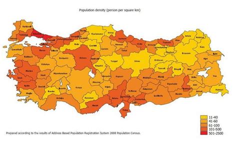 Map 2 Population density in Turkey | Map, Turkey, World map