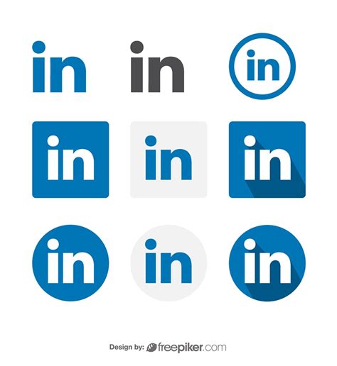 Freepiker | linkedin social media icon vector icons