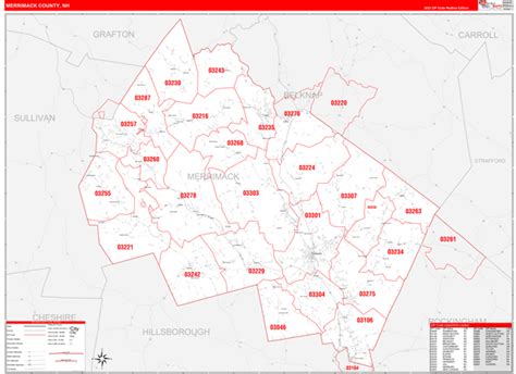 Merrimack County, NH Map Book - Red Line