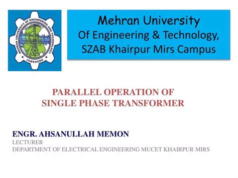 PPT - Mehran University Of Engineering & Technology, SZAB Khairpur Mirs Campus PowerPoint ...