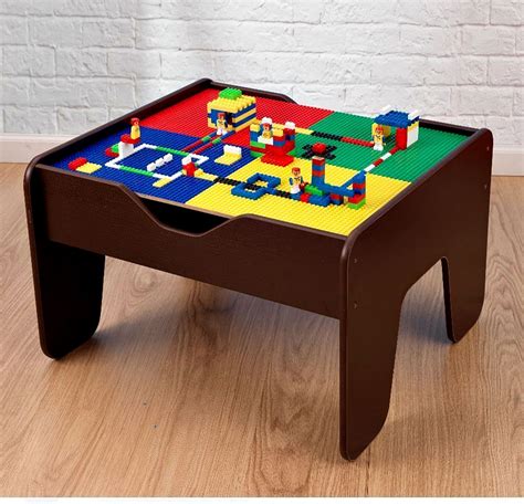 Lego Table 2 in 1 Activity Set Kids Storage Wooden Train 200 Blocks 30 Piece NEW | eBay