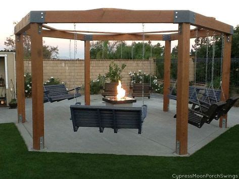 pergola with swing and fire pit (mit Bildern) | Garten terrasse, Feuerstelle garten, Terassenideen