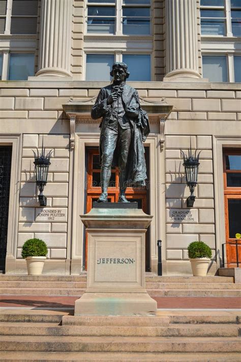 Thomas Jefferson Statue Columbia University New York Stock Image ...