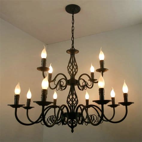 Aliexpress.com : Buy Luxury Rustic Wrought Iron Chandelier E14 Candle ...