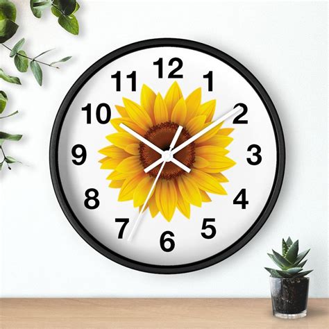 Sunflower Wall Clock 10inch 1 | Etsy