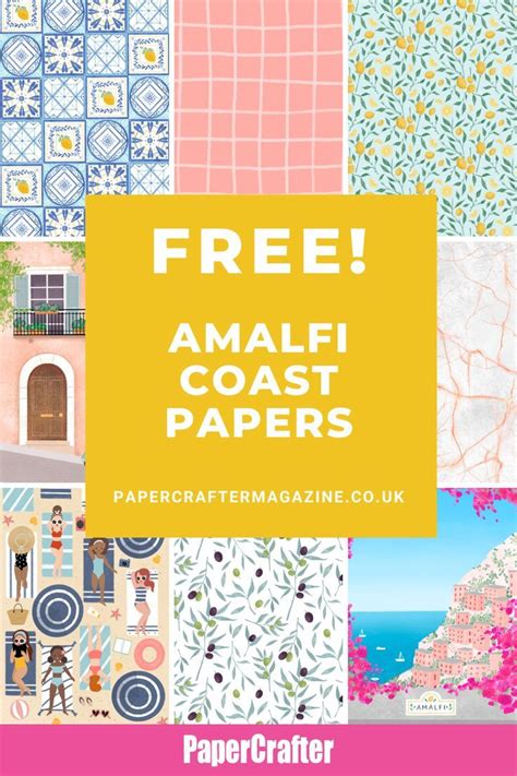 FREE Amalfi Coast Papers in 2022 | Crafting paper, Paper crafts, Amalfi