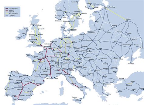 Map of the railways in Europe | Europe train, Rail europe, Europe train travel