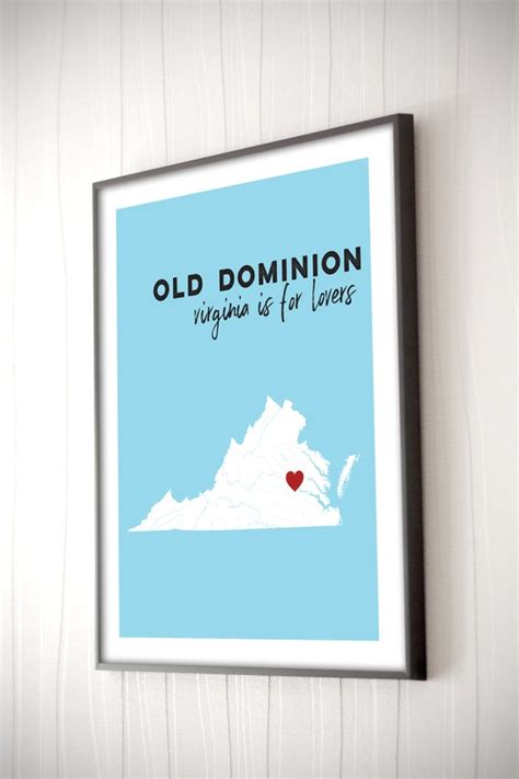 Virginia is for Lovers Virginia Map Virginia Beach Print - Etsy